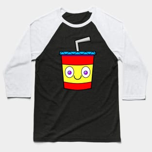 Smiling Drink Cup Baseball T-Shirt